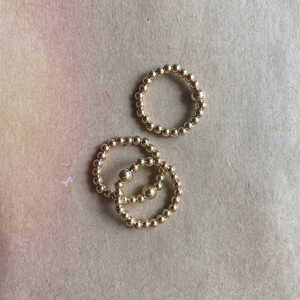 Gold Bead Toe Ring