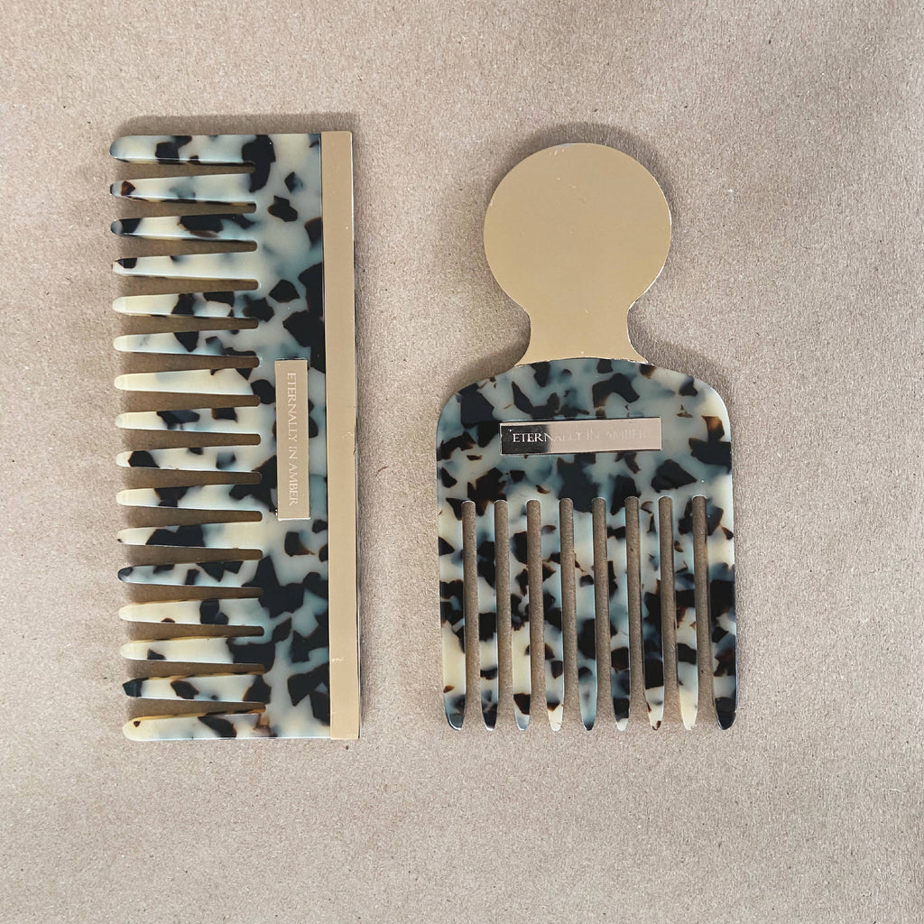 Combs + Picks in Natural Tortoise